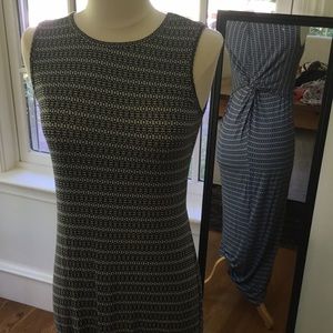 Black and white maxi dress